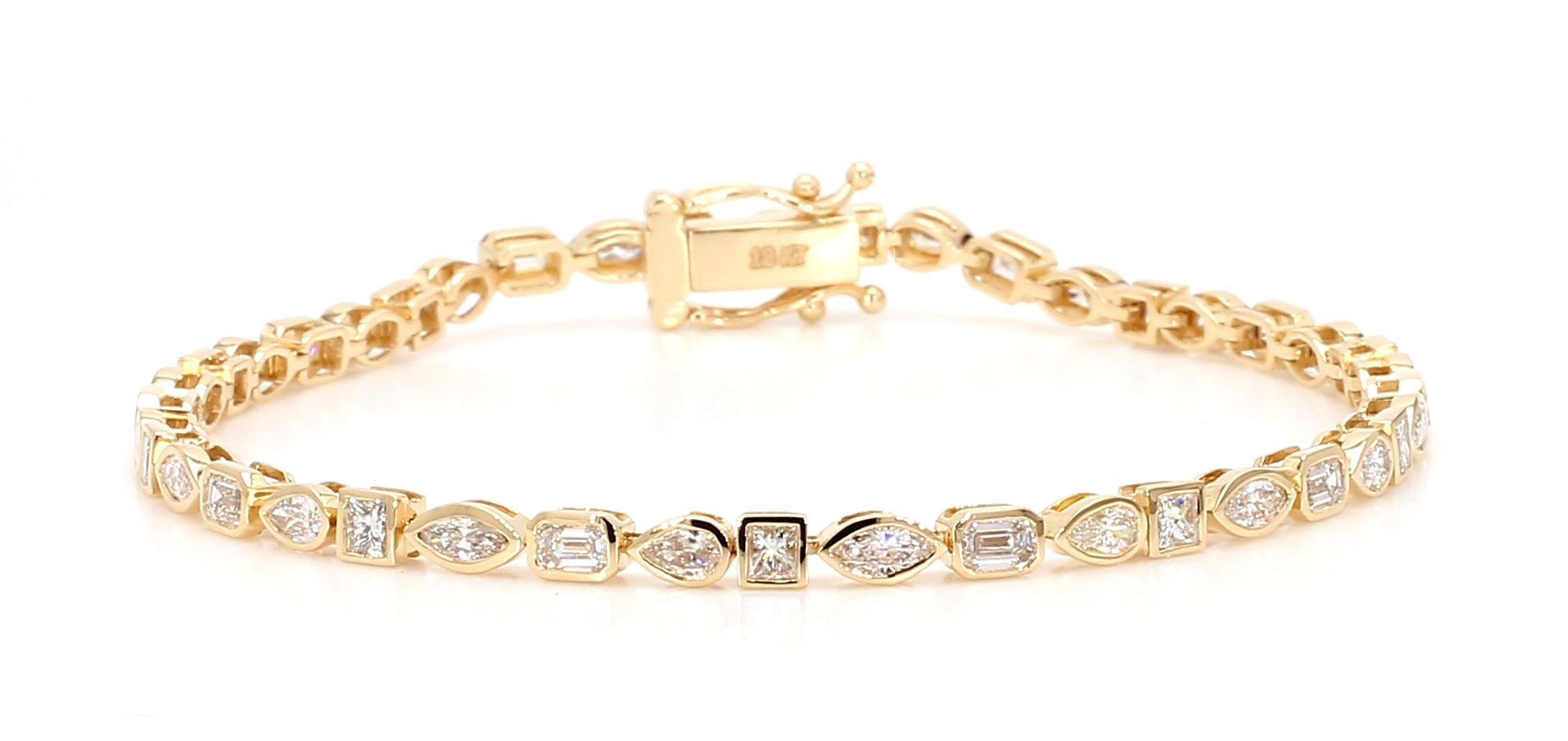 Natural White Emerald Diamond Bracelet