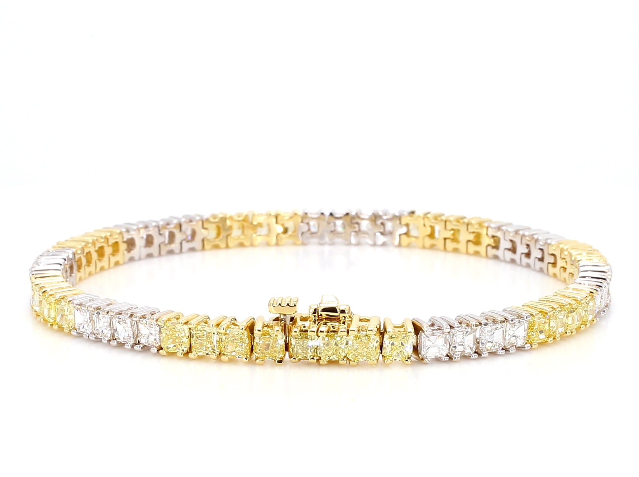 Natural Yellow Radiant Diamond Bracelet