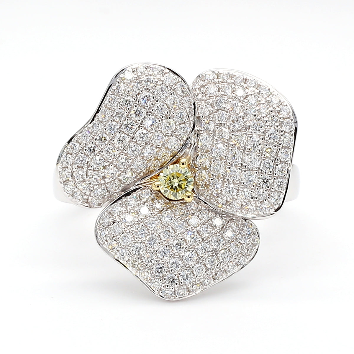 Natural Yellow Round Diamond Ring
