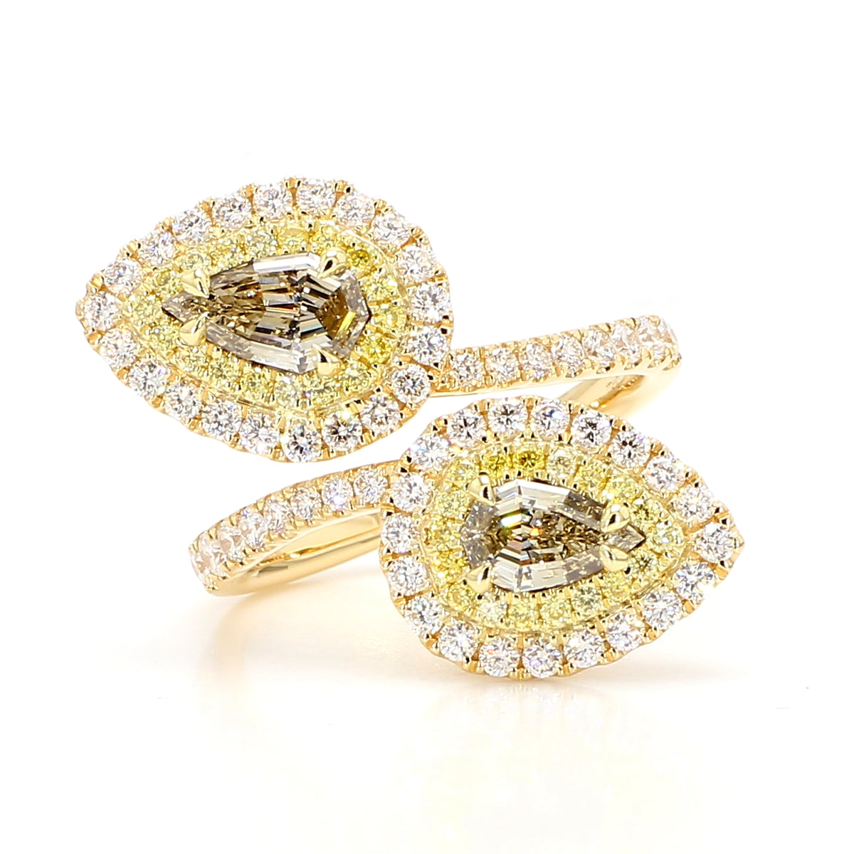 Natural Yellow Kite Diamond Ring | GIA Certified