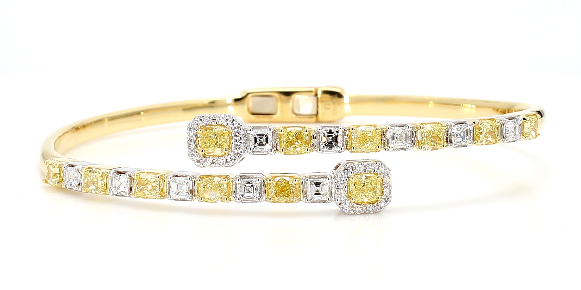 Natural Yellow Cushion Diamond Bracelet