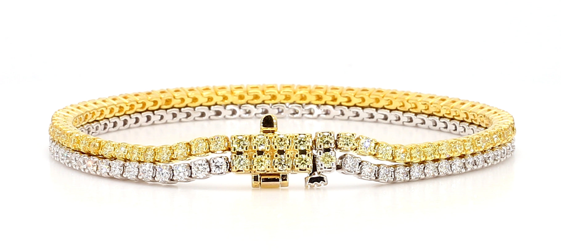 Natural Yellow Round Diamond Bracelet