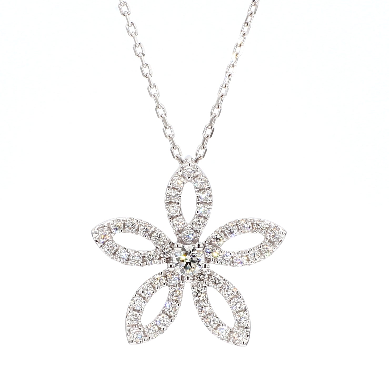Natural White Round Diamond Pendant