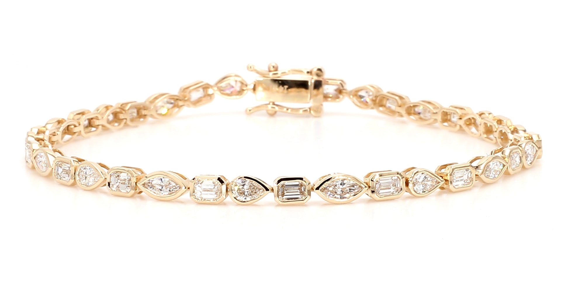 Natural White Emerald Diamond Bracelet
