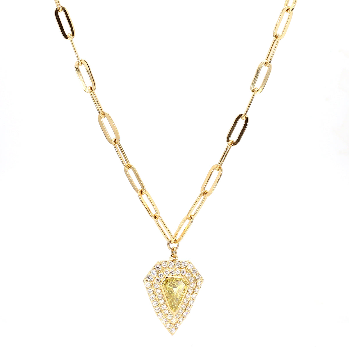 Natural Yellow Diamond Necklace | GIA Certified