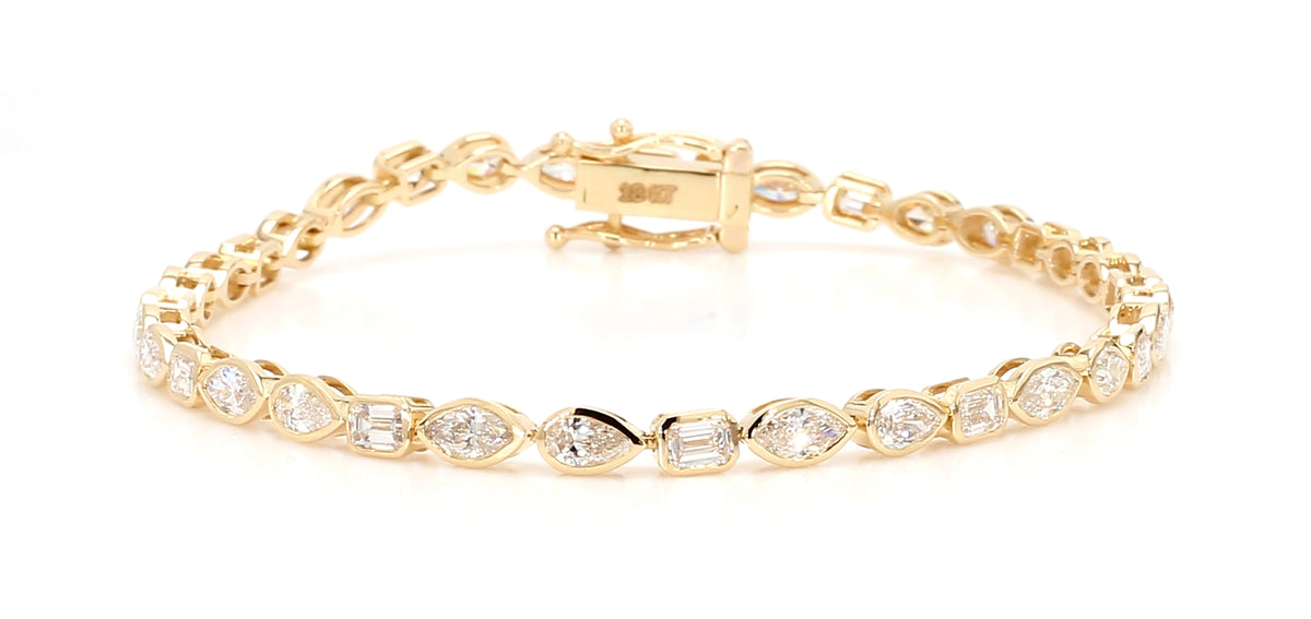 Natural White Marquise Diamond Bracelet