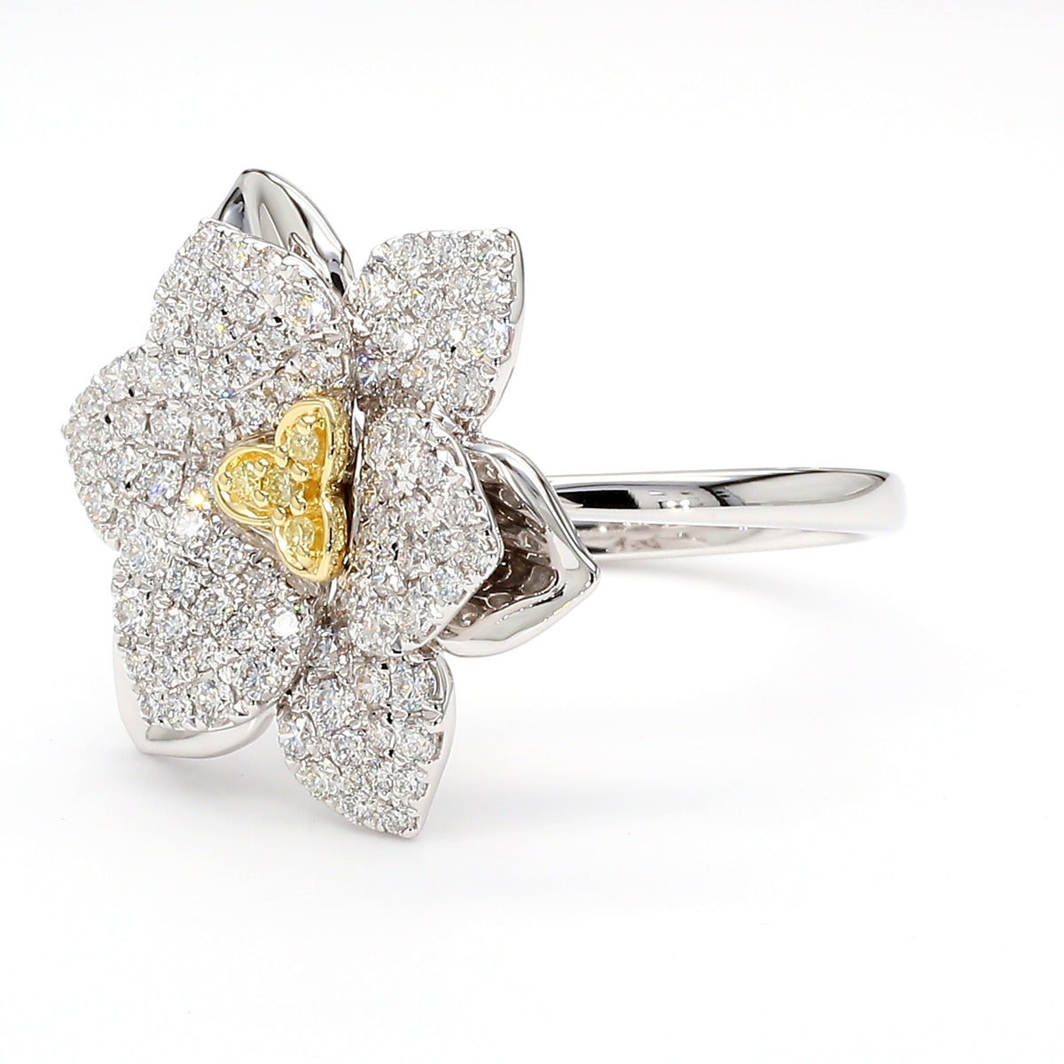 Natural Yellow Round Diamond Ring