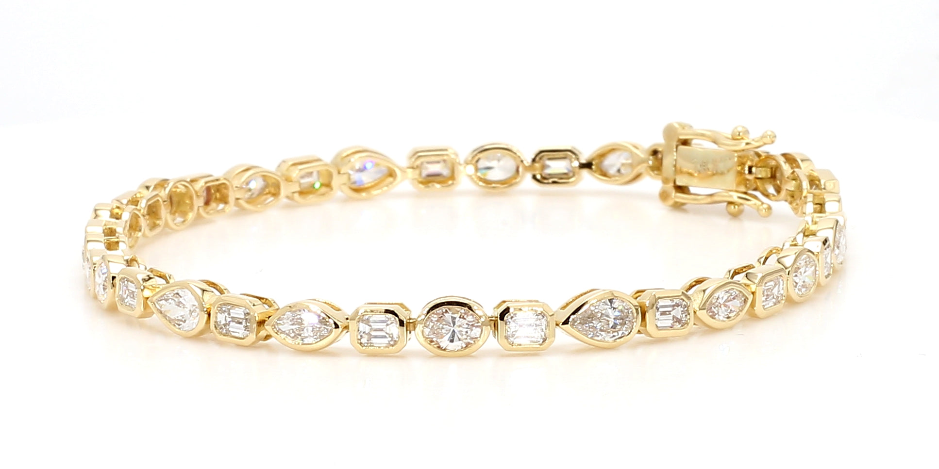 Natural White Emerald Diamond Bracelet