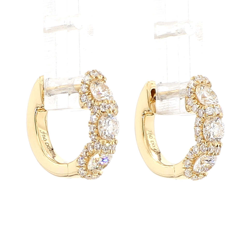 Natural White Round Diamond EARRING