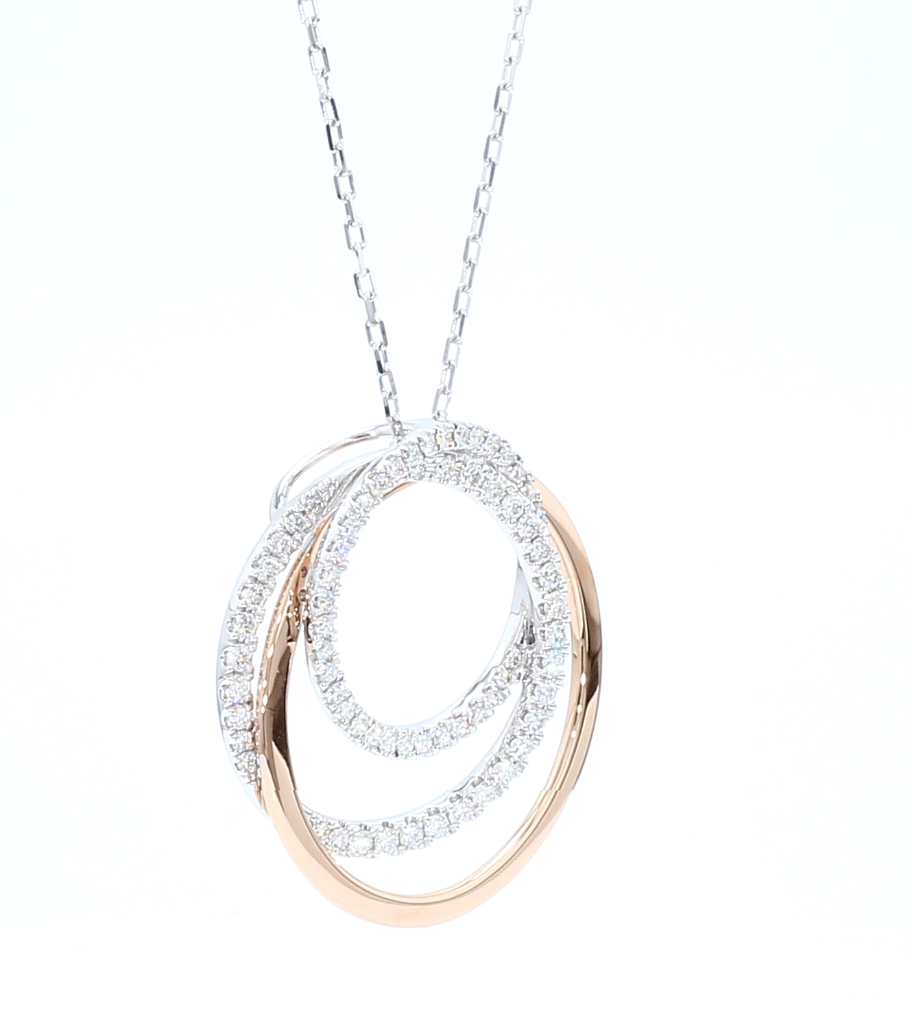 Natural White Round Diamond Pendant