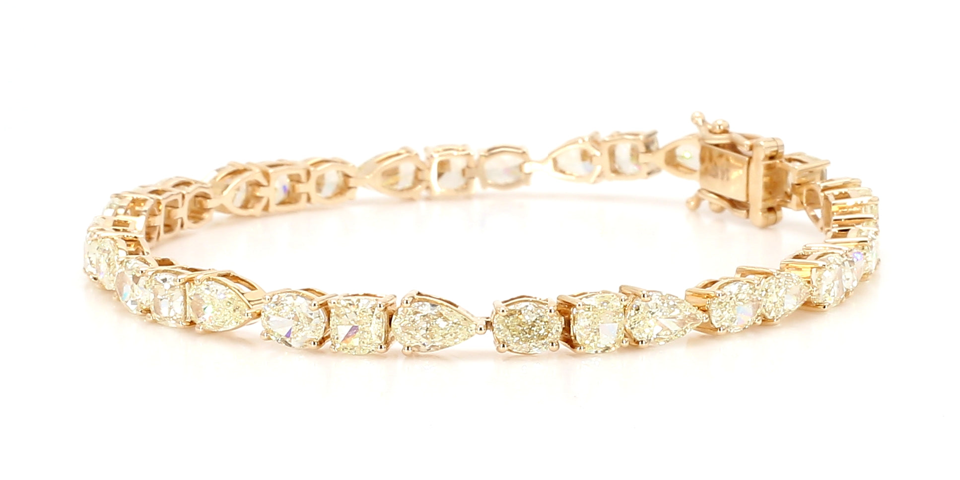 Natural White Pear Diamond Bracelet