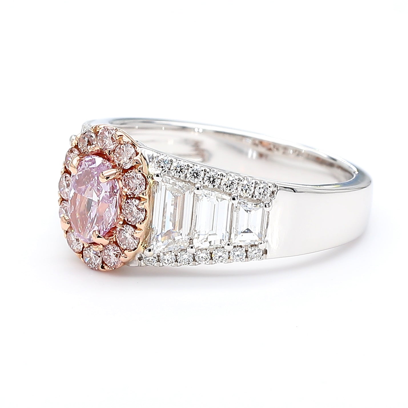 Natural Purple Diamond Halo Ring | GIA CERTIFIED