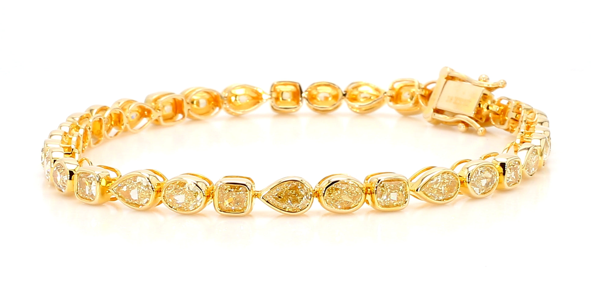 Natural Yellow Oval Diamond Bracelet