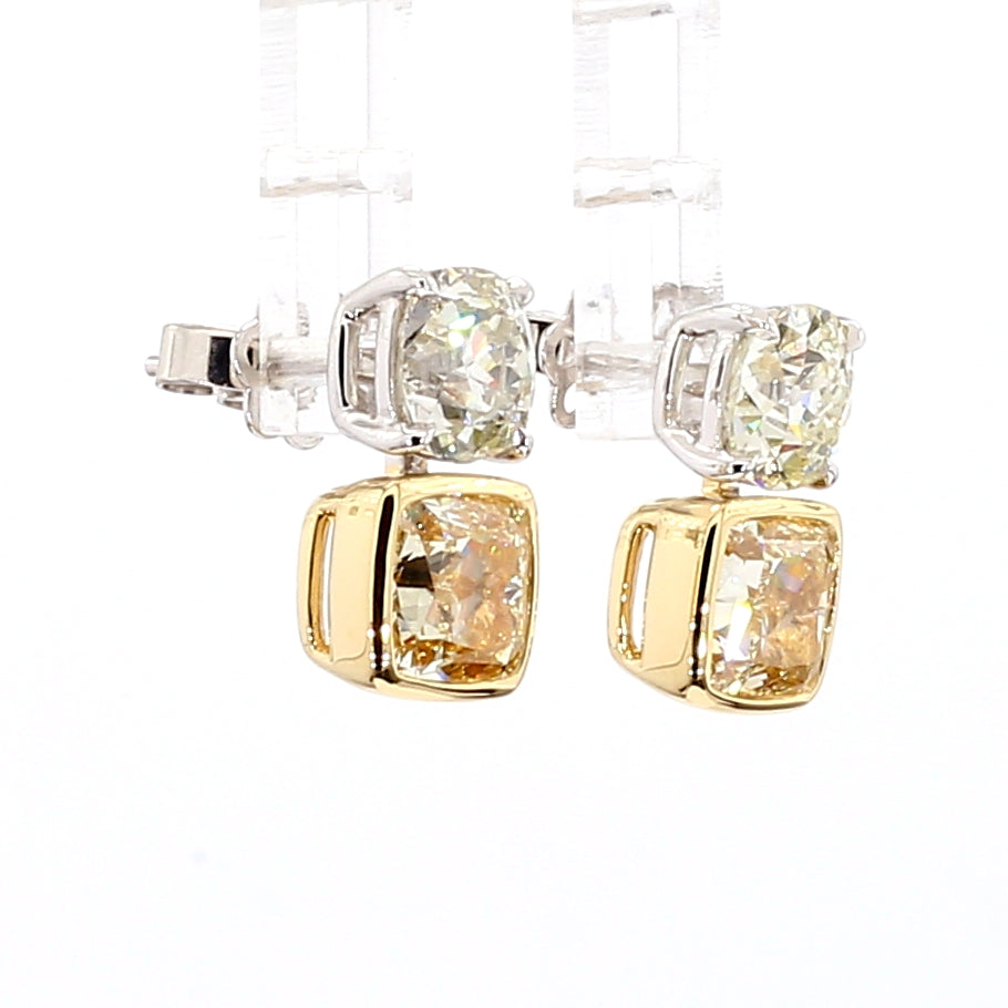 Natural White Diamond Earring Gia Certified