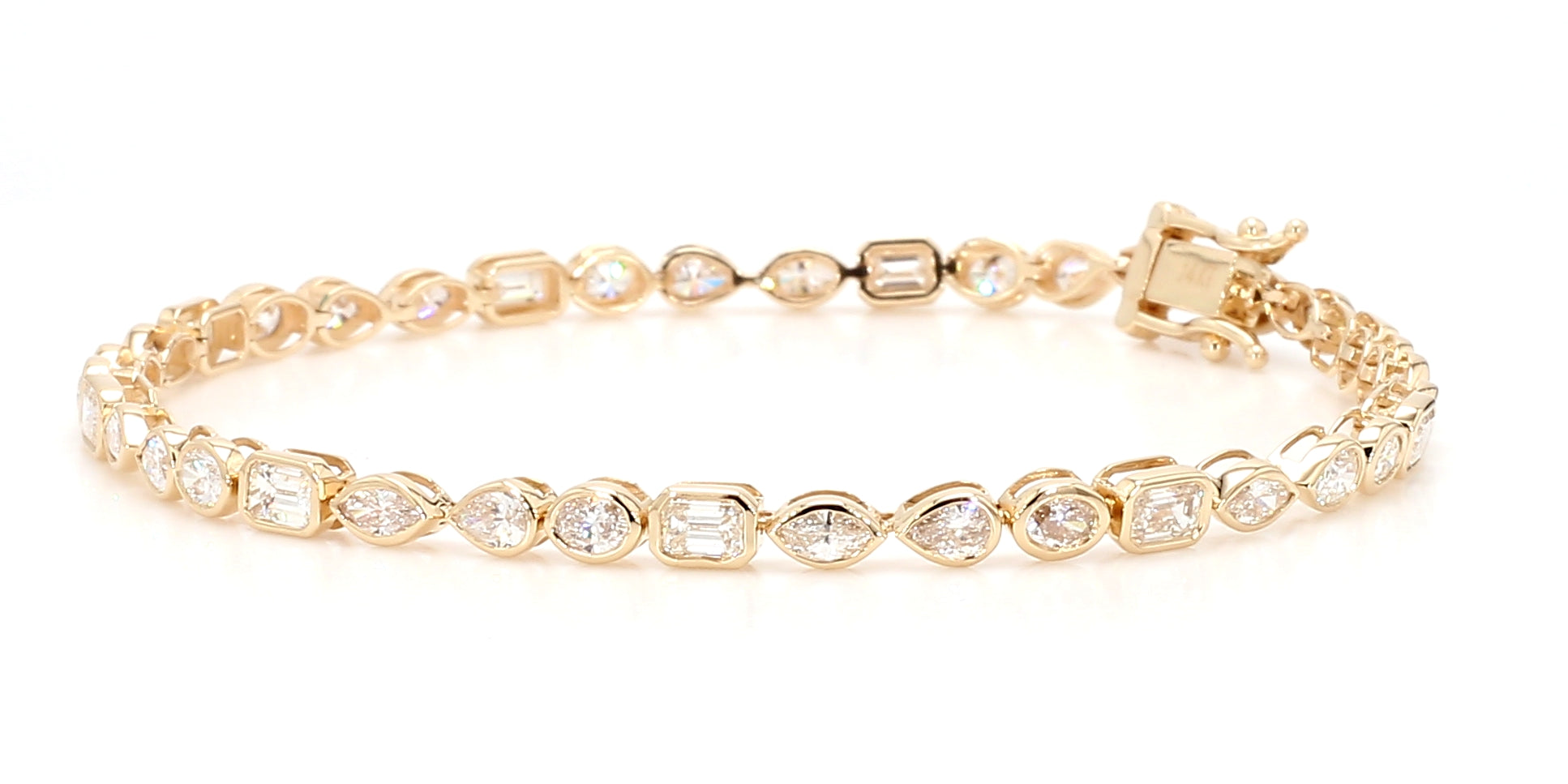 Natural White Emerald Diamond Bracelet