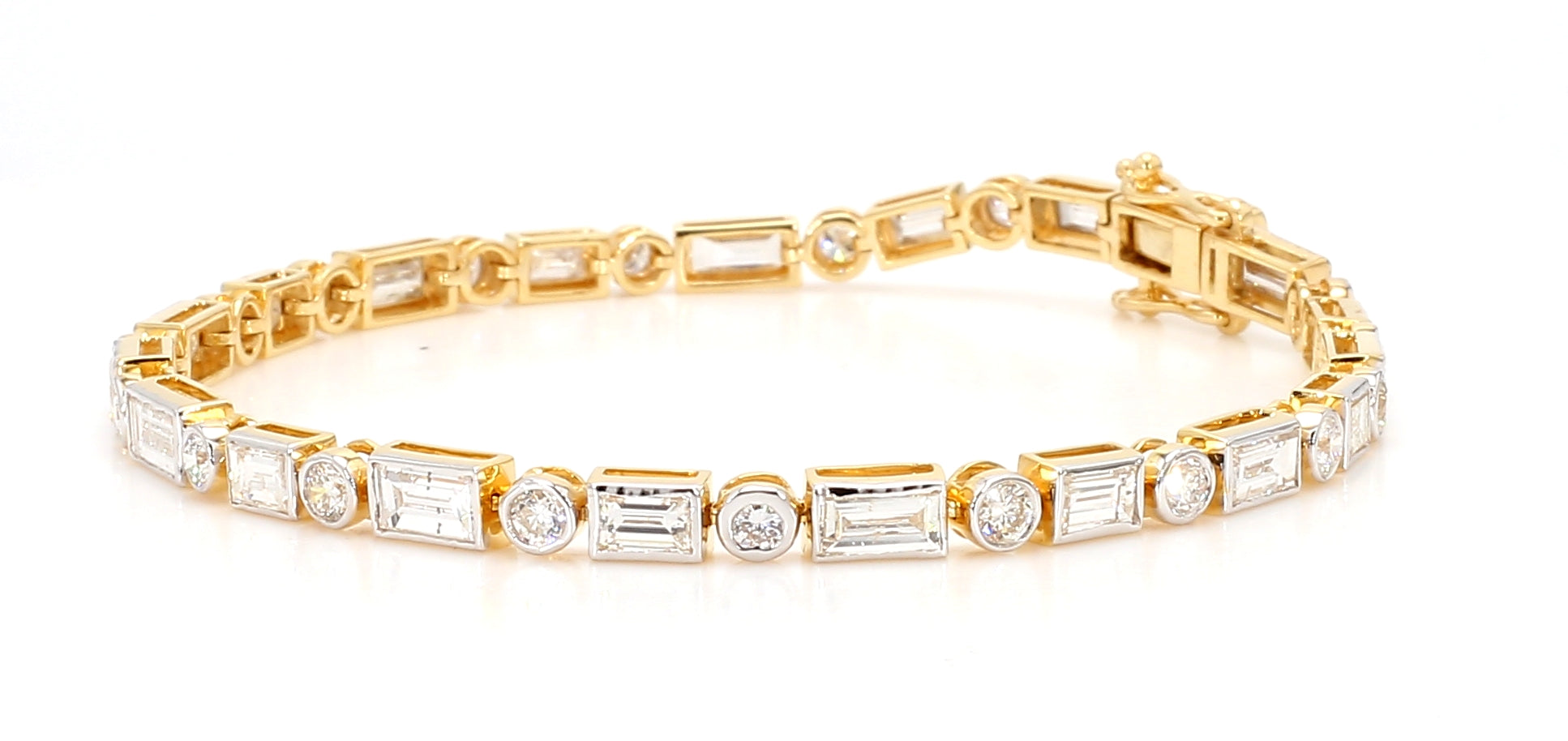 Natural White Baguette Diamond Bracelet