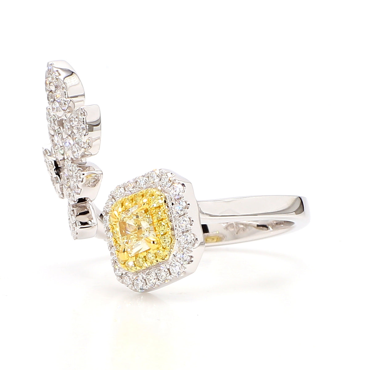 Natural Yellow Radiant Diamond Ring | GIA Certified