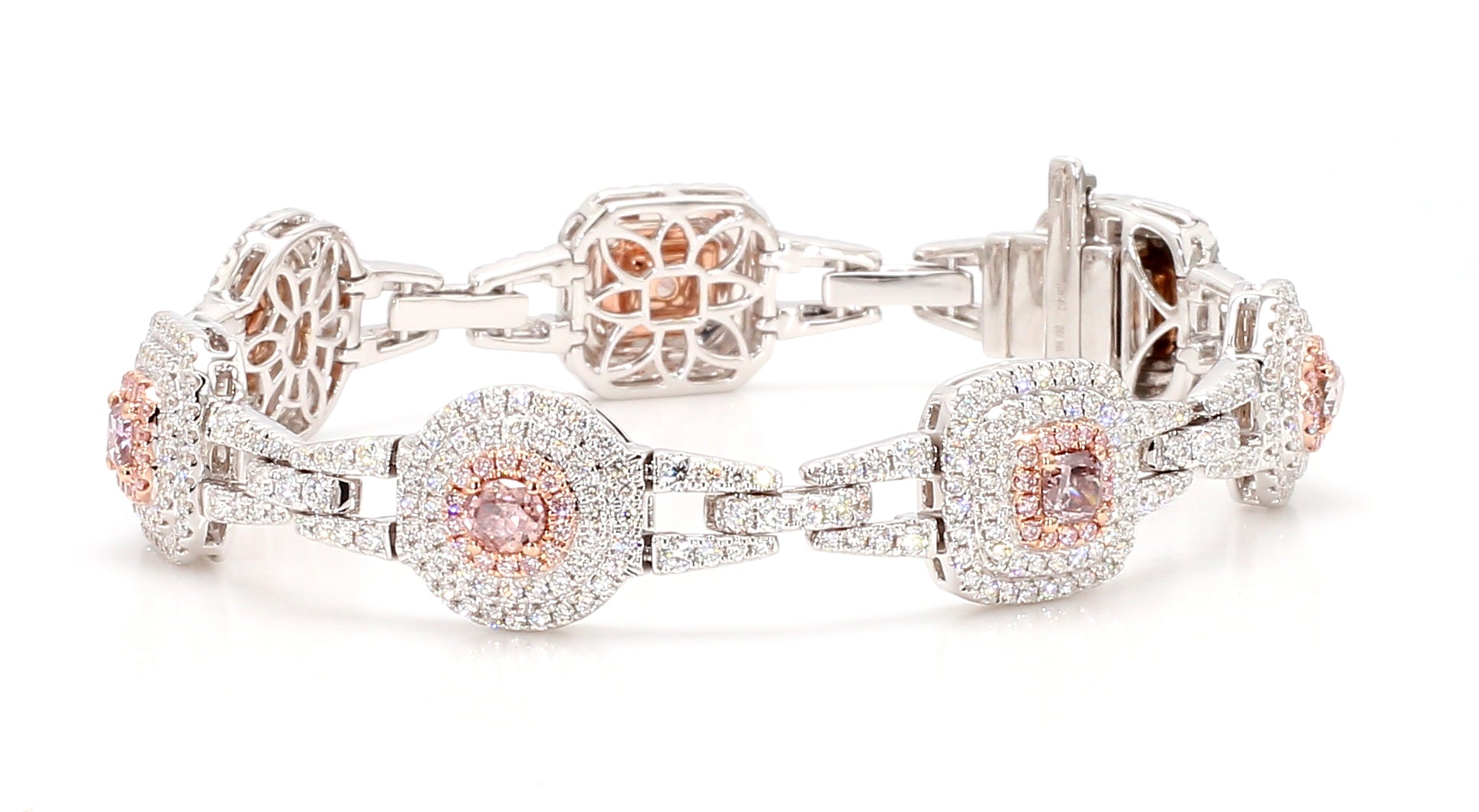 Natural Pink Diamond Bracelet Gia Certified