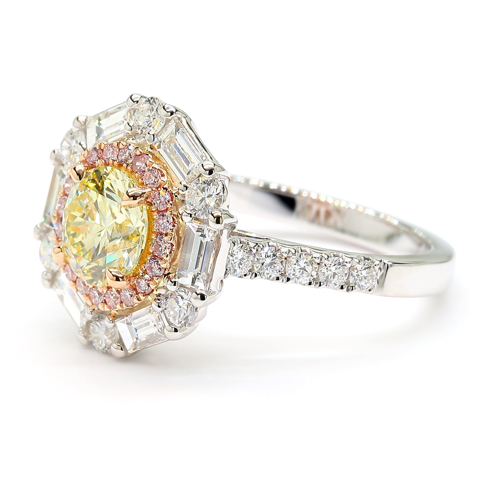 Natural Yellow Round Diamond Ring GIA Certified product image 2