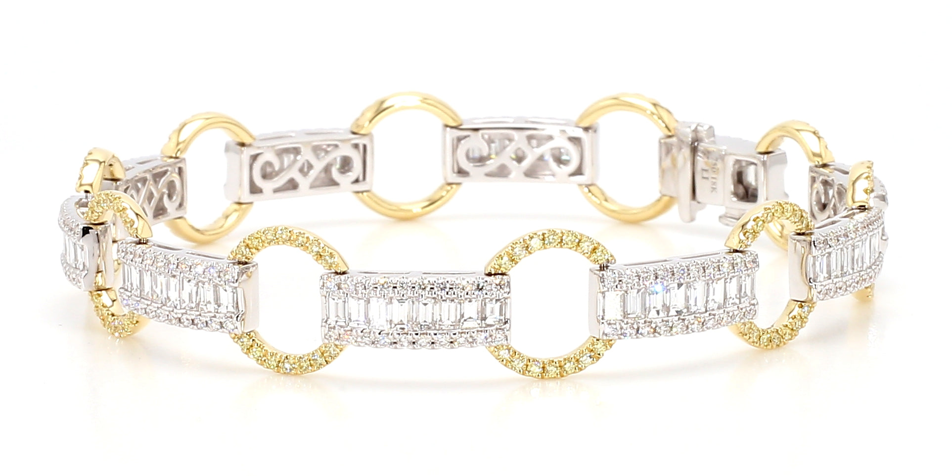 Natural Yellow Round Diamond Bracelet