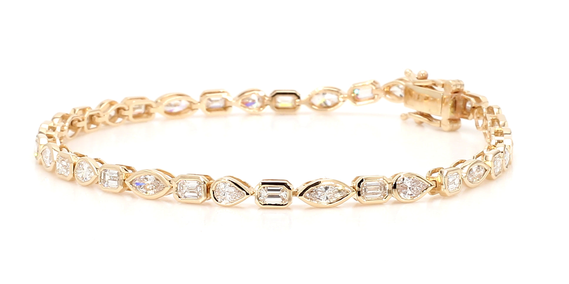 Natural White Emerald Diamond Bracelet