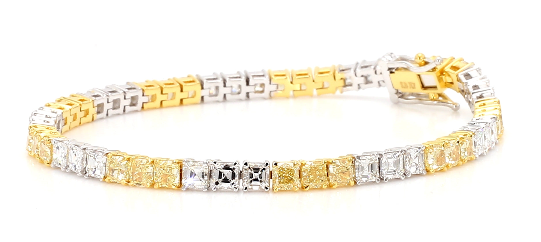 Natural Yellow Cushion Diamond Bracelet