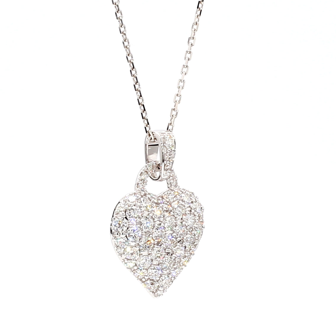 Natural White Round Diamond Pendant