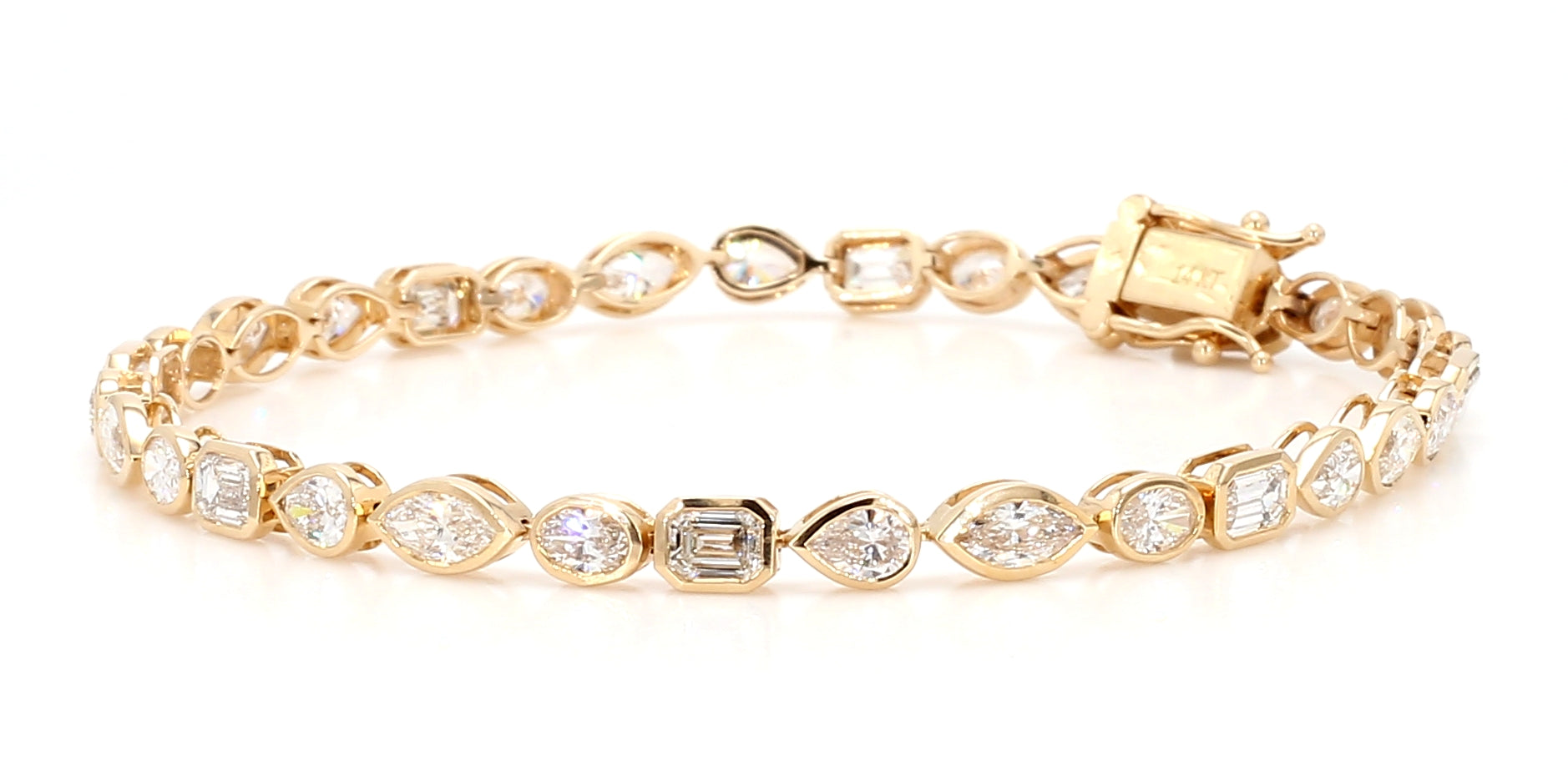 Natural White Oval Diamond Bracelet