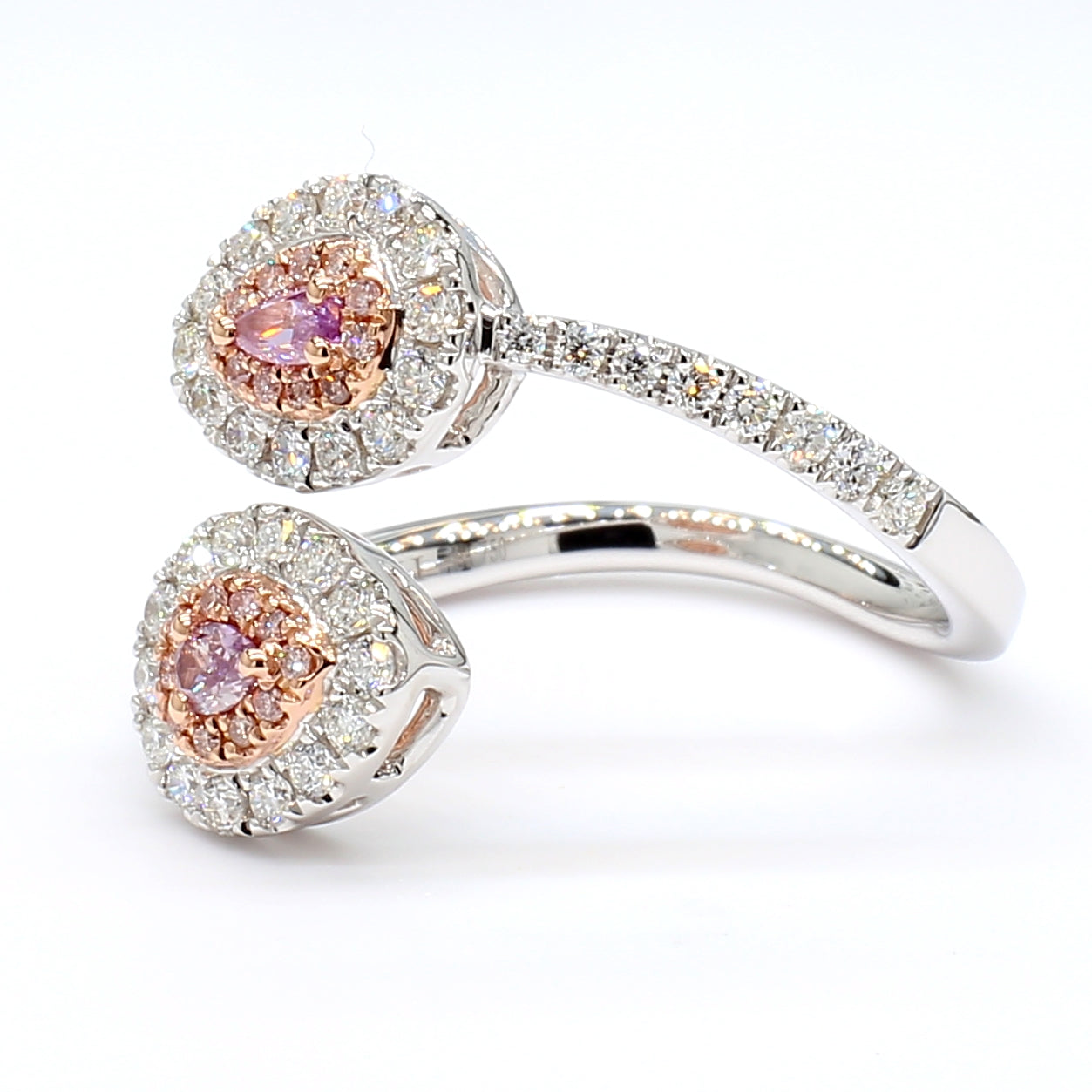 Natural Purple Pear Diamond Ring GIA Certified product image 2