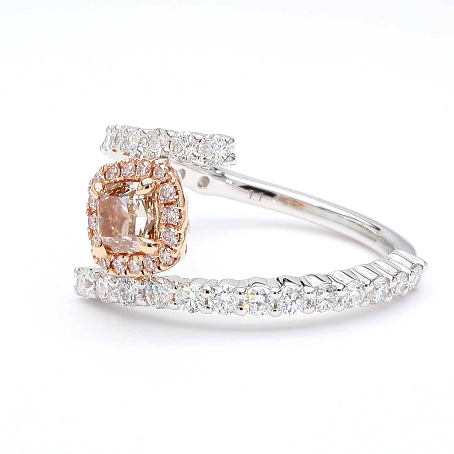 Natural Yellow Cushion Diamond Ring Gia Certified