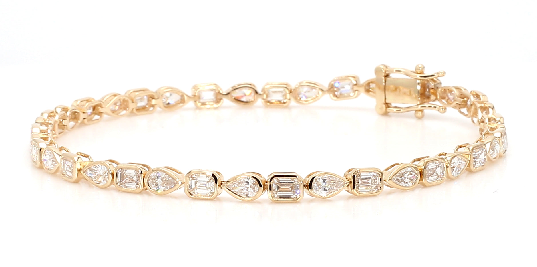 Natural White Emerald Diamond Bracelet