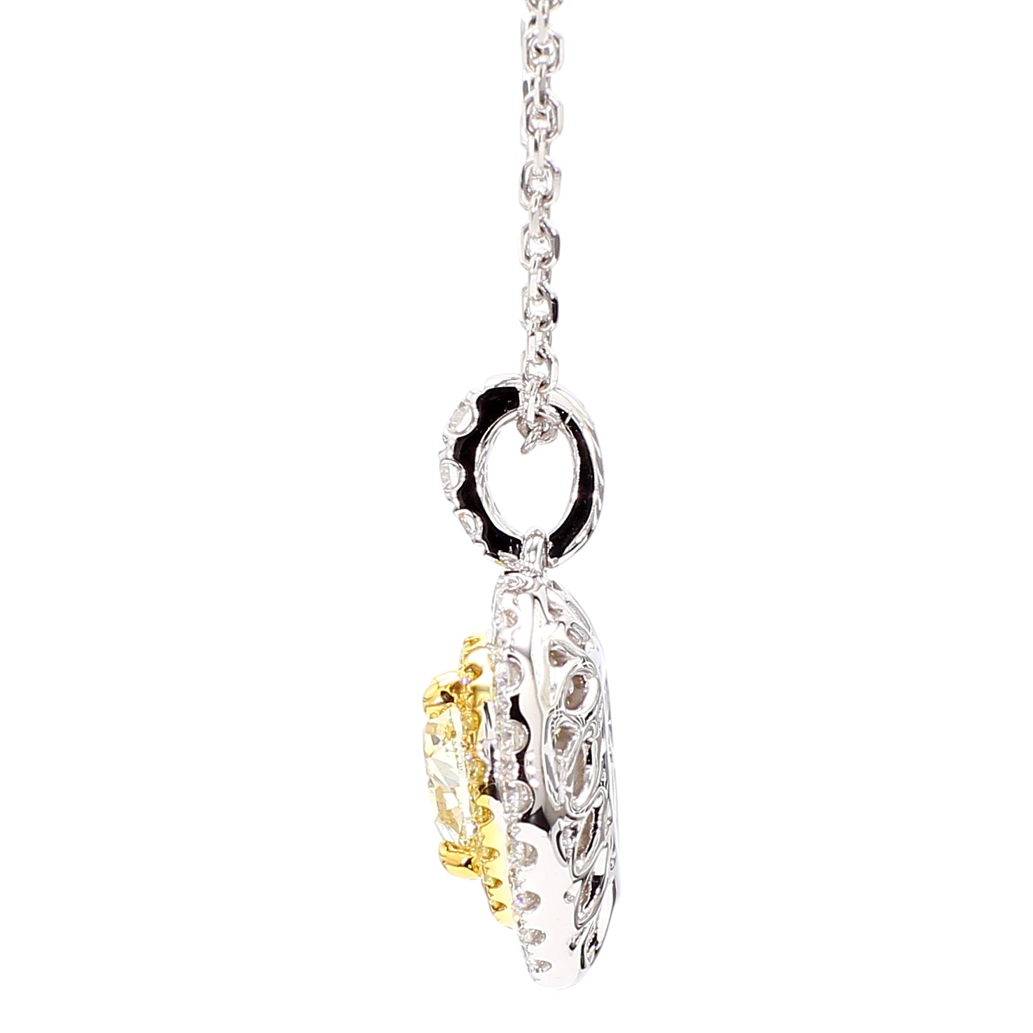 Natural Yellow Heart Diamond Pendant GIA Certified product image 3