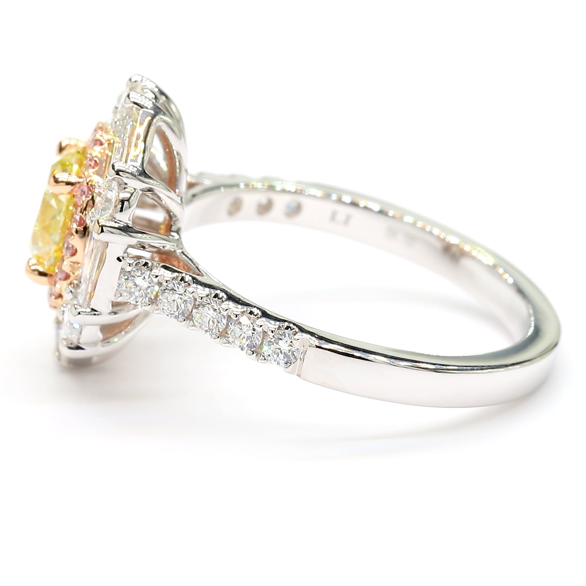 Natural Yellow Round Diamond Ring GIA Certified product image 3