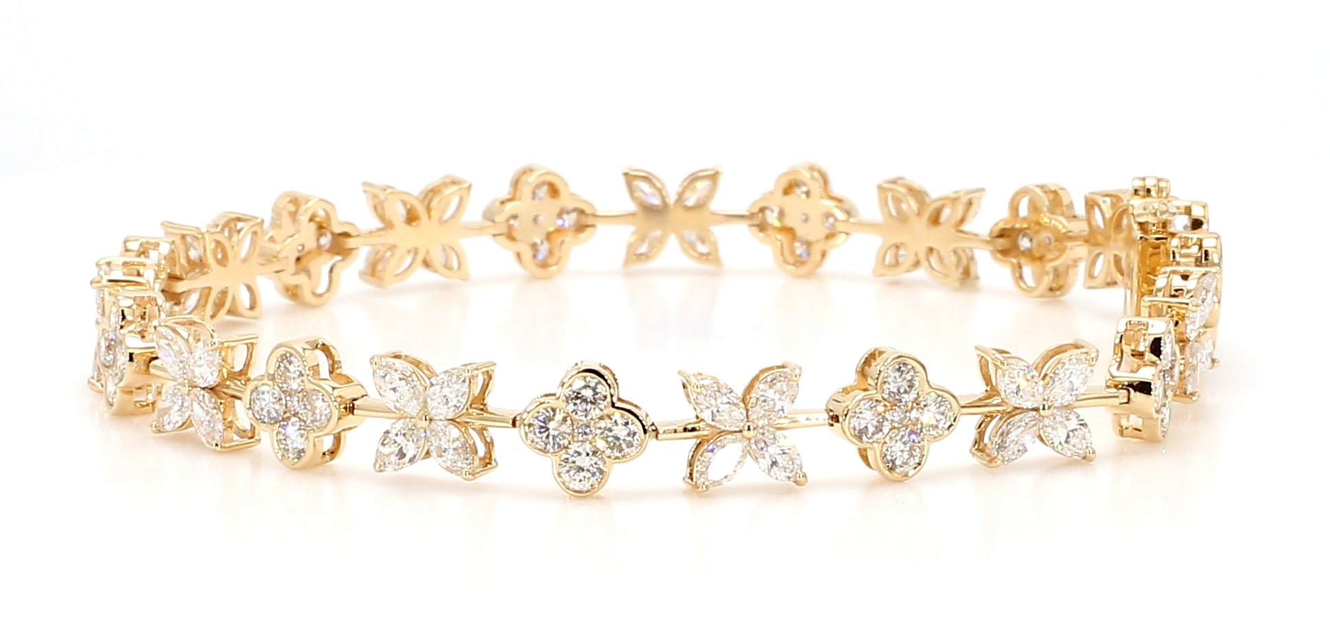Natural White Marquise Diamond Bracelet