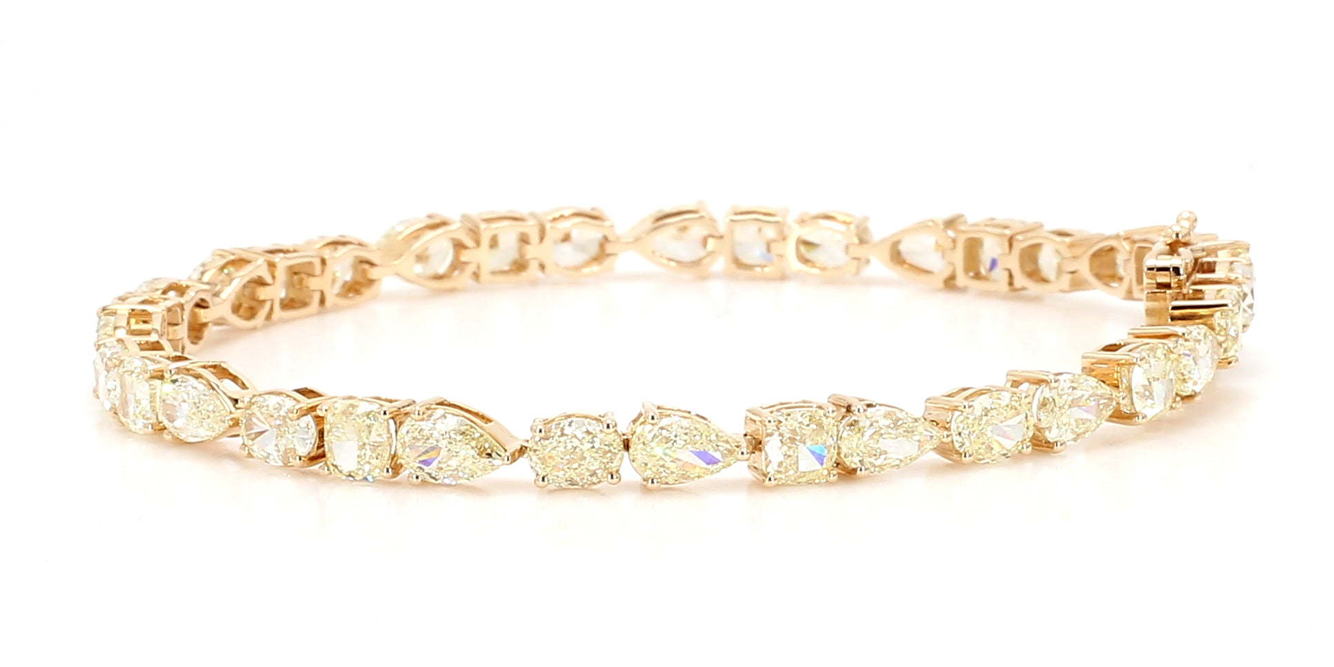 Natural White Pear Diamond Bracelet