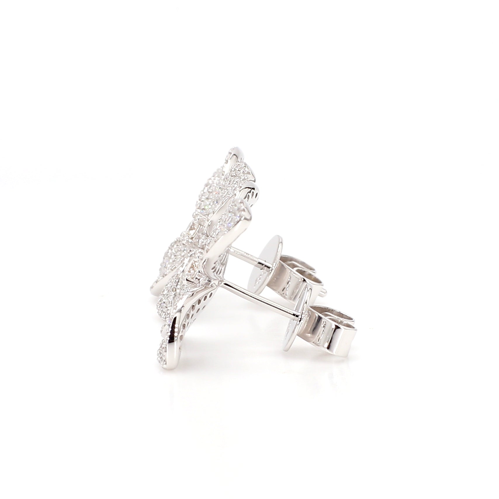 Natural White Round Diamond Earring