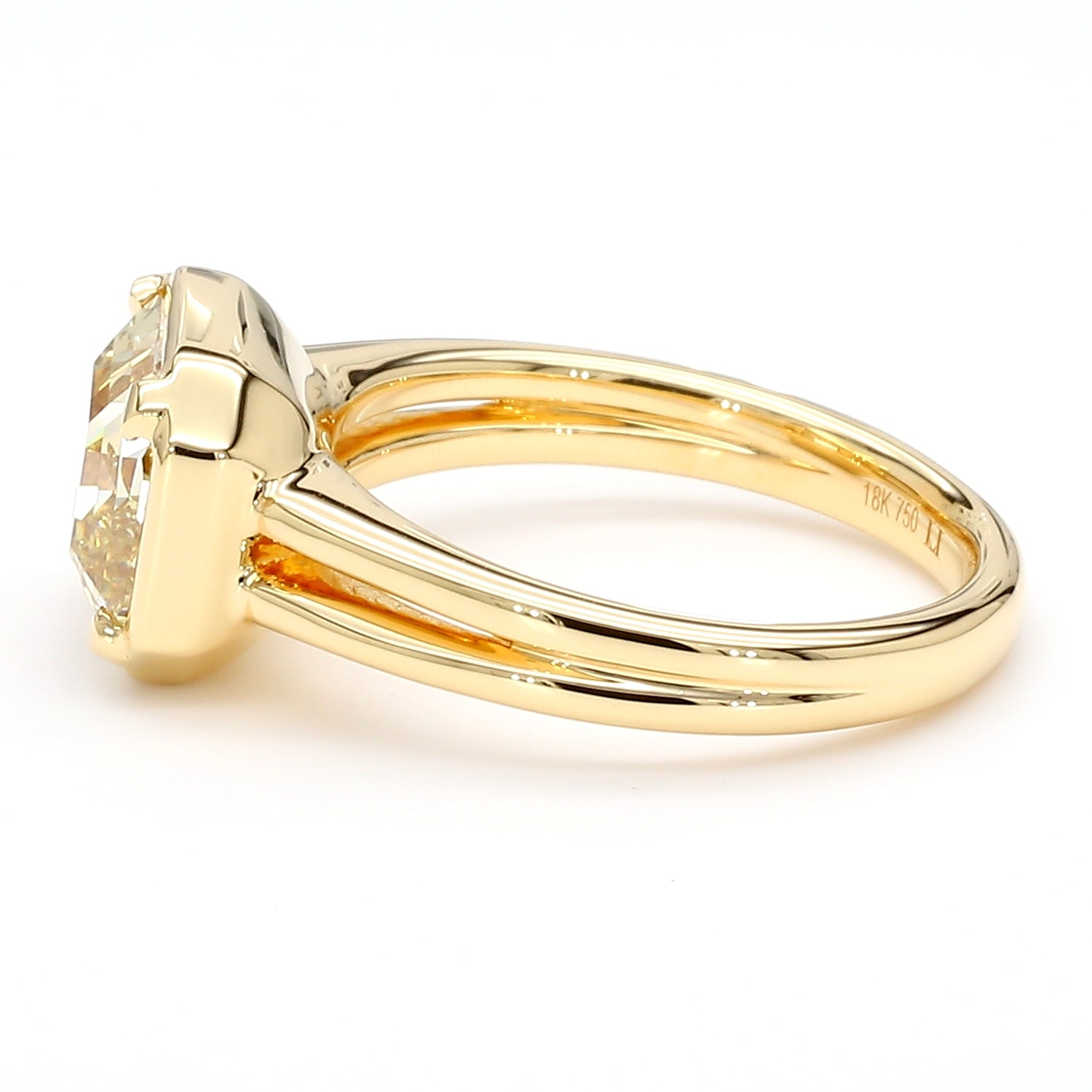 Natural Yellow Baguette Diamond Ring Gia Certified