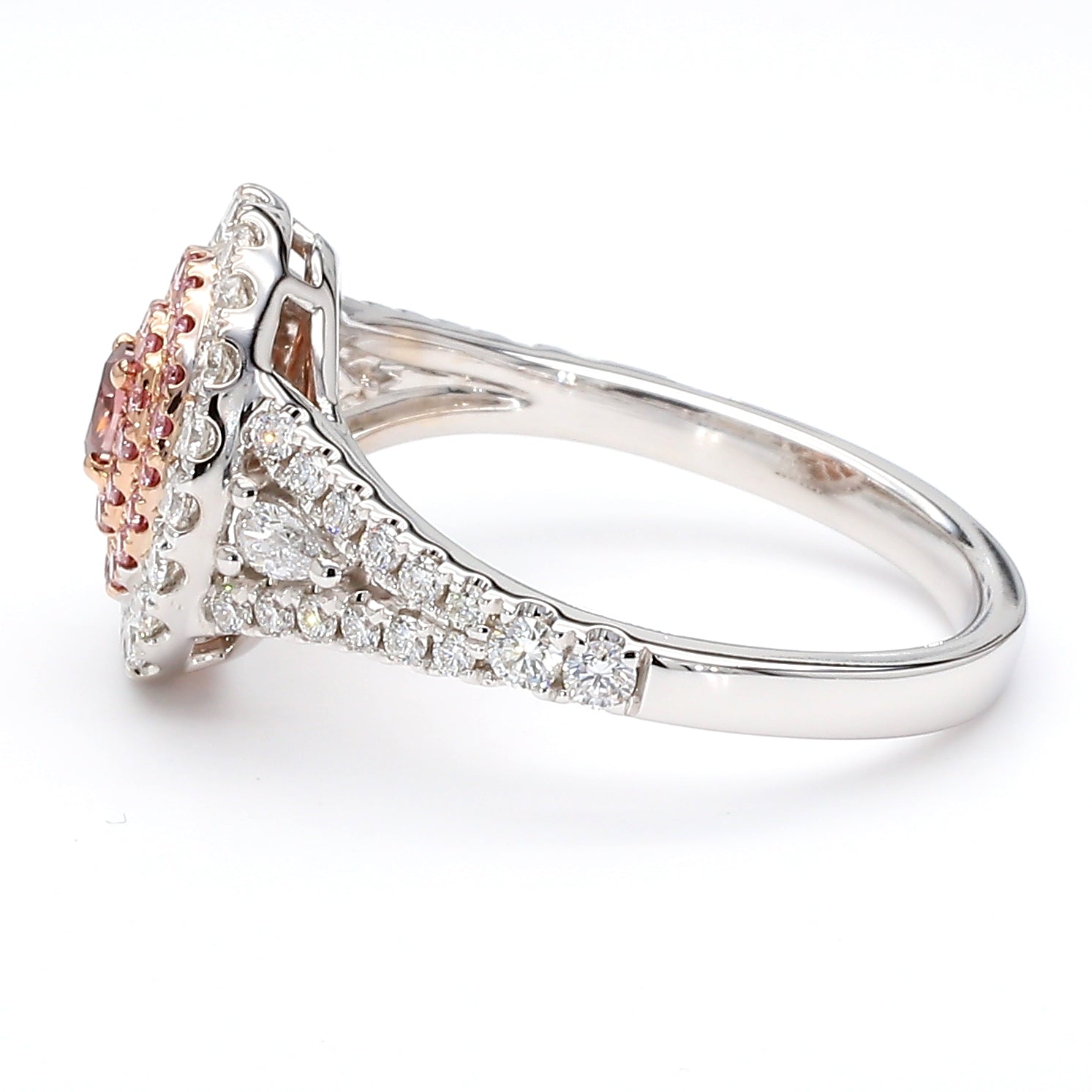 Natural Pink Oval Diamond Ring Gia Certified