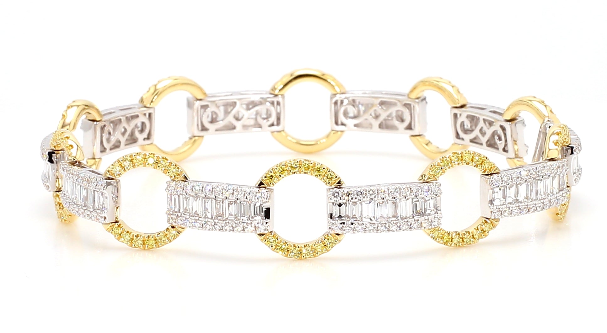 Natural Yellow Round Diamond Bracelet