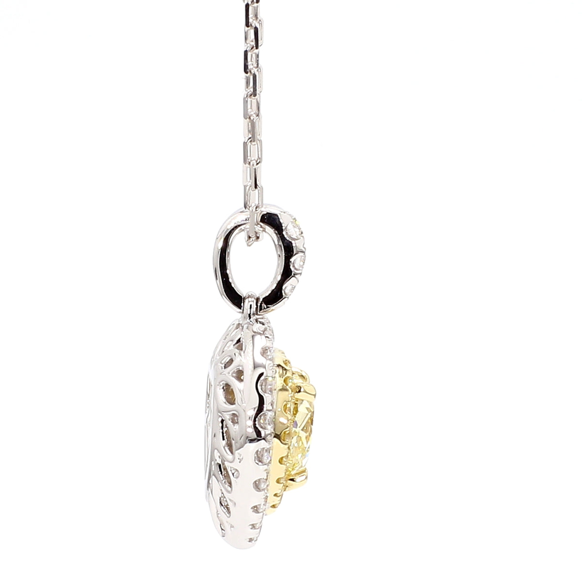 Natural Yellow Heart Diamond Pendant | GIA Certified