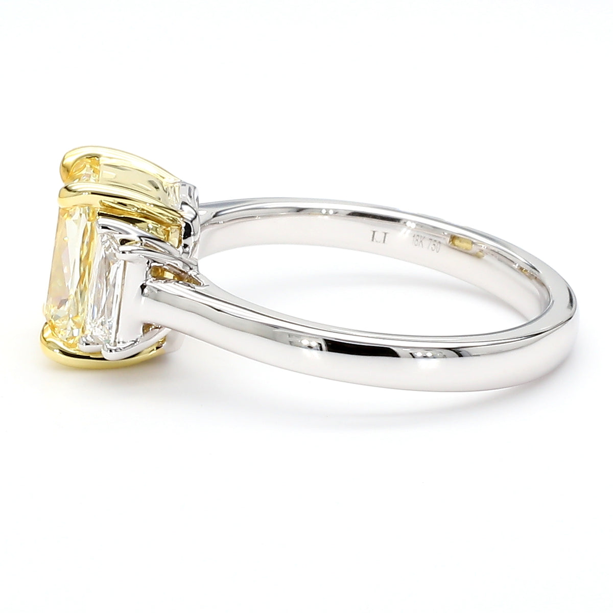 Natural Yellow Cushion Diamond Ring | GIA Certified
