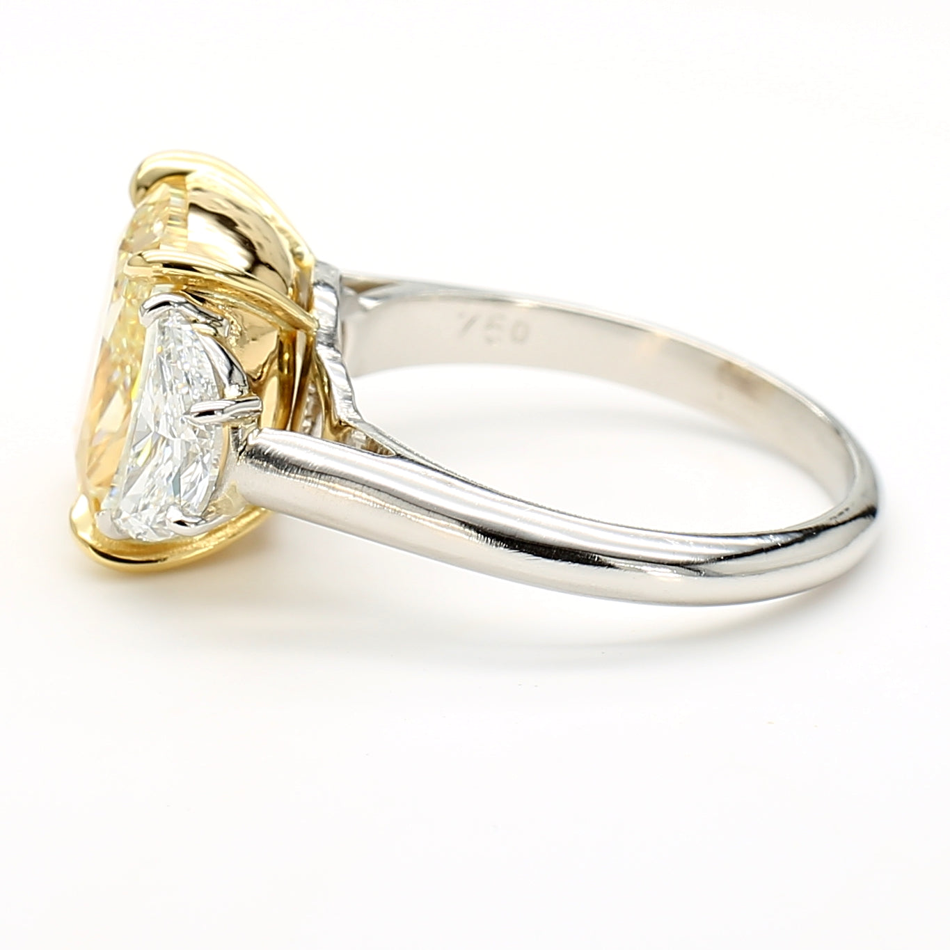Natural Yellow Cushion Diamond Ring GIA Certified product image 3