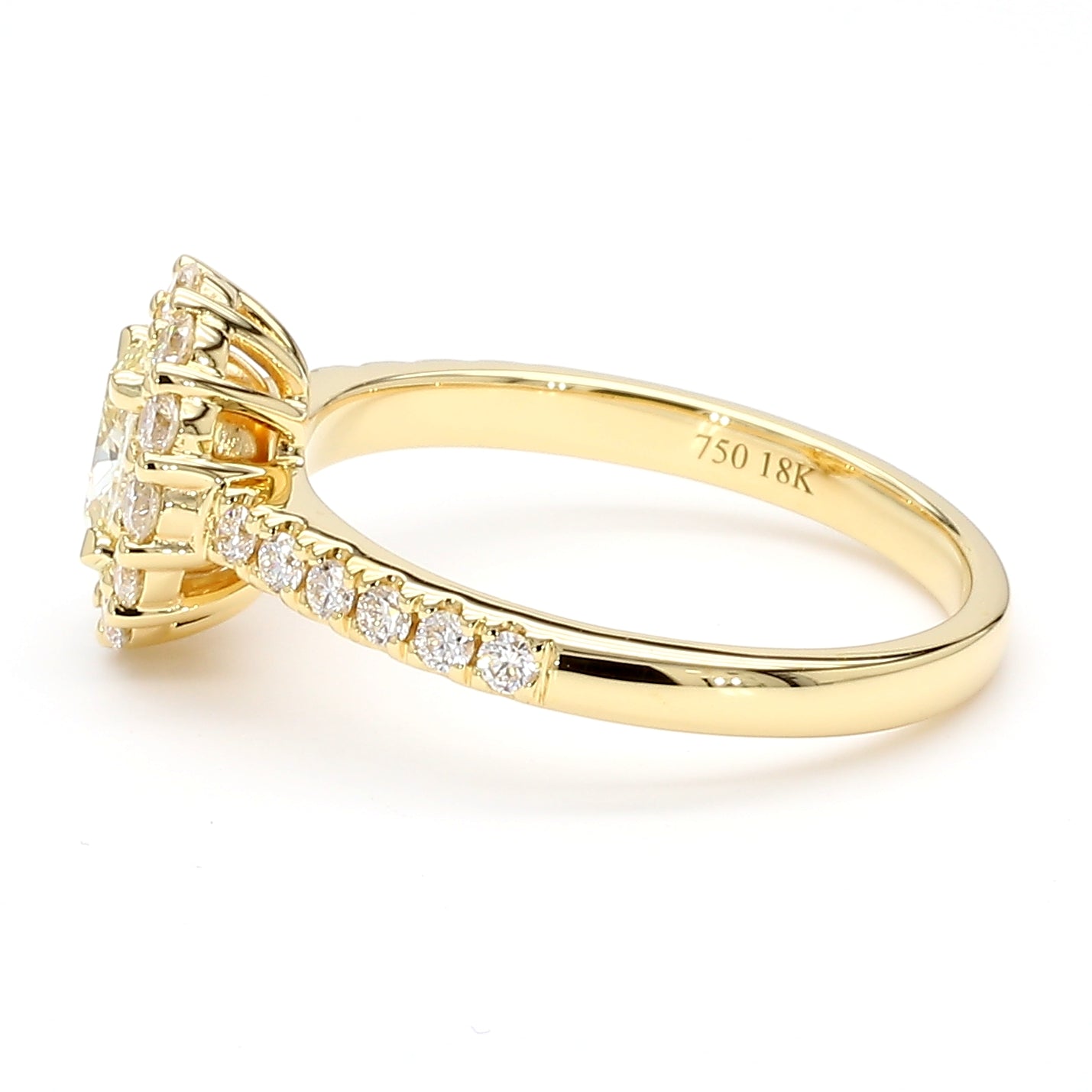 Natural Yellow Oval Diamond Ring