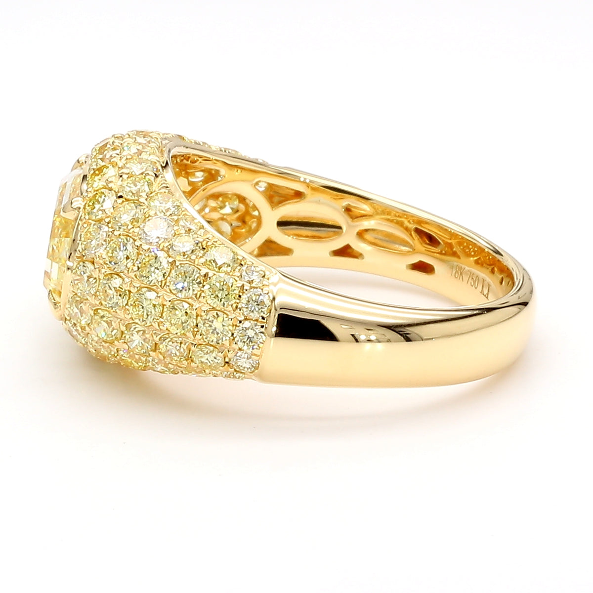 Natural Yellow Oval Diamond Ring | GIA Certified