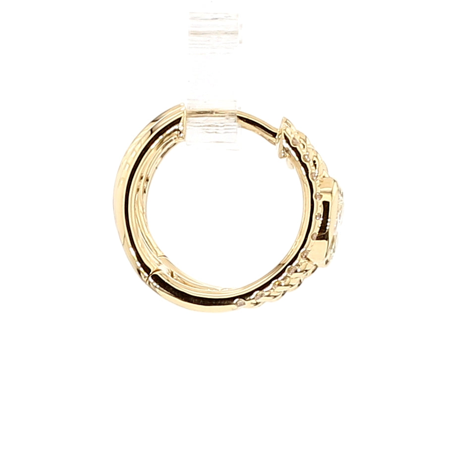 Natural White Oval Diamond Earring