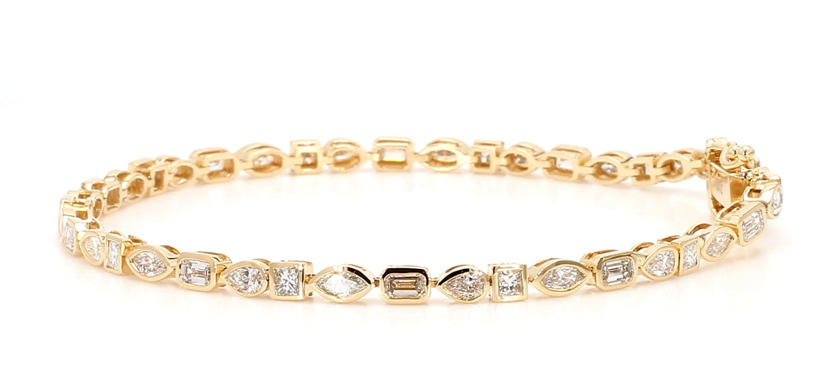 Natural White Emerald Diamond Bracelet