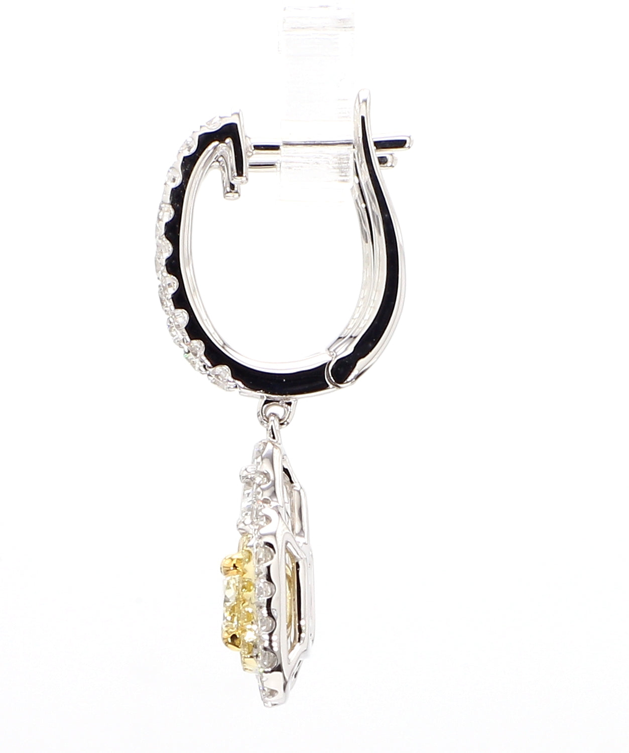 Natural Yellow Cushion Diamond Earring GIA Certified product image 3