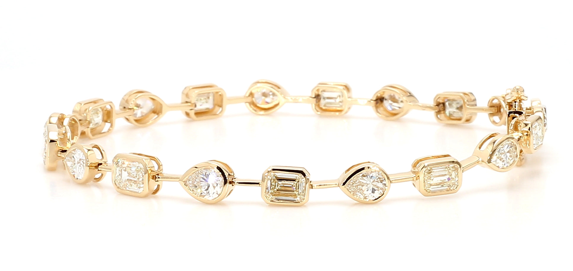 Natural White Emerald Diamond Bracelet