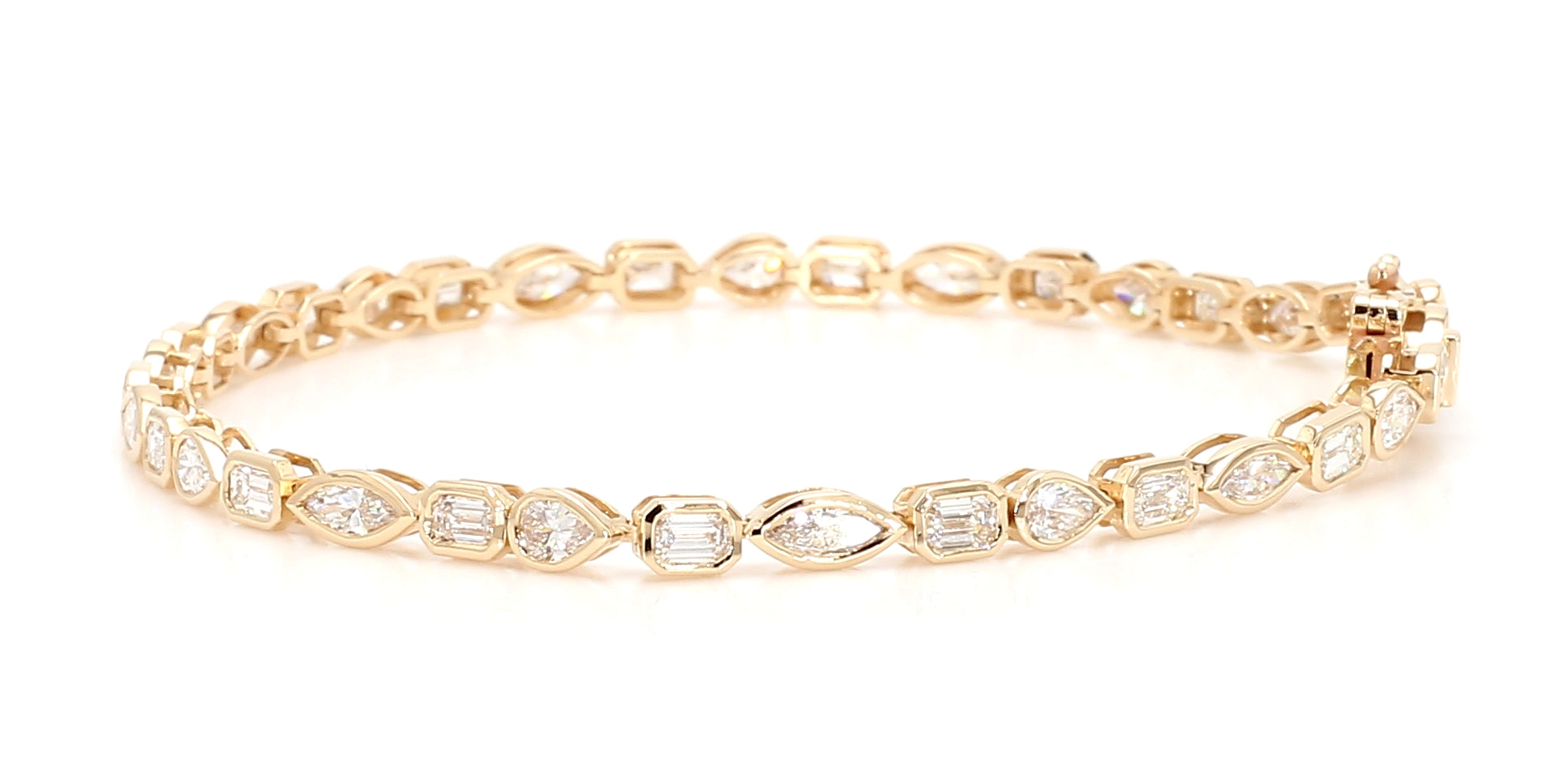 Natural White Emerald Diamond Bracelet