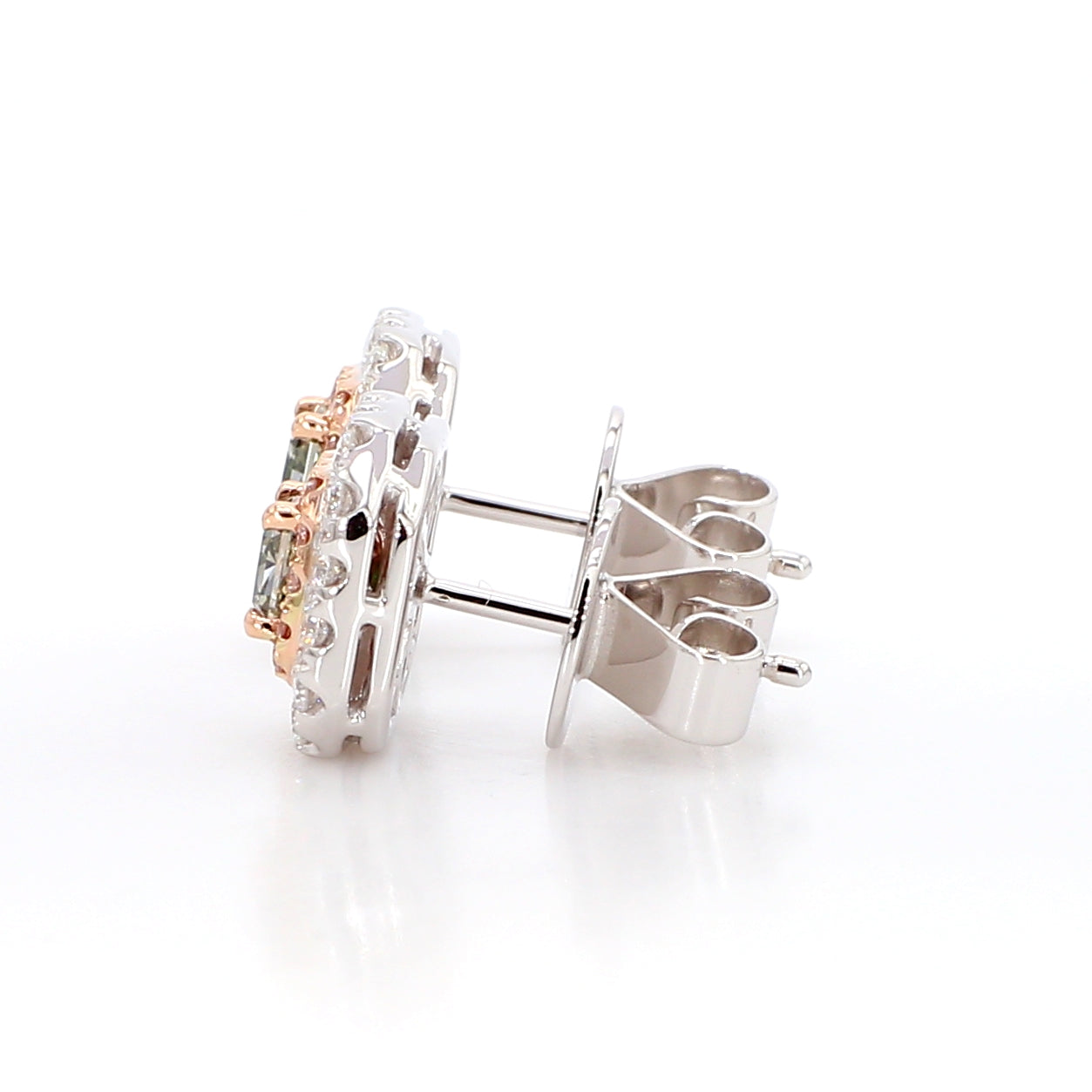 Natural Green Cushion Diamond Earring GIA Certified product image 3